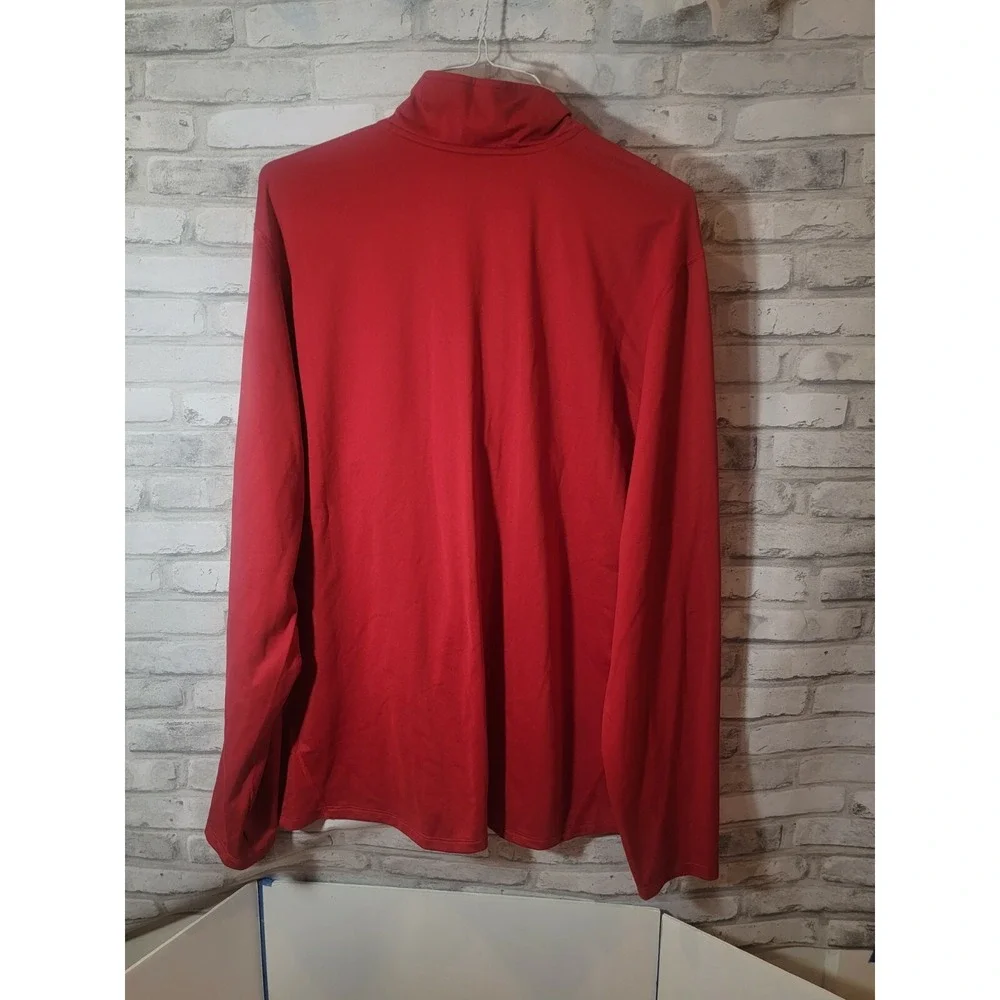 Nike XL Red Dry-Fit Element 1/4 Zip Running Pullover Top Washington Nationals